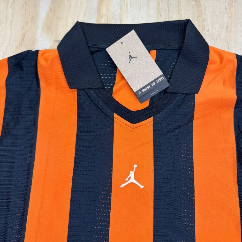 NEW Jordan Brooklyn Collegiate Goalie Shirt Black Orange Sz XL HV0107-010
